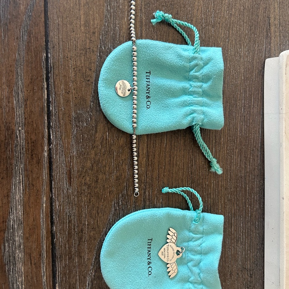 Tiffany & Co. Silver Bead Bracelet with Pouch